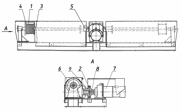 ДС-168 82.07.000-01 Установка привода подъема эстакады (по запчастям)